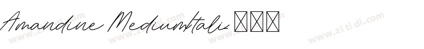 Amandine MediumItali字体转换